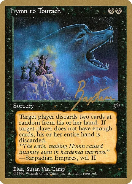 Hymn to Tourach, carte Magic PTC gb38a — extension Pro Tour Collector Set