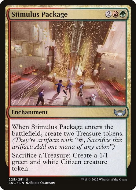 Stimulus Package, Magic card SNC 225 — Streets of New Capenna set