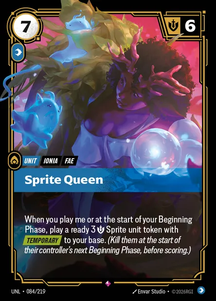 Sprite Queen, Riftbound card UNL 084 — Unleashed set