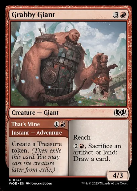 Grabby Giant // That's Mine, Magic card WOE 133 — Wilds of Eldraine set