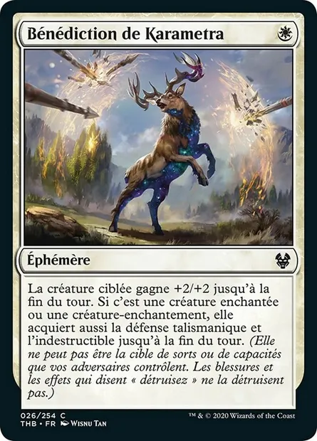 Bénédiction de Karametra, carte Magic THB 26 — extension Theros Beyond Death