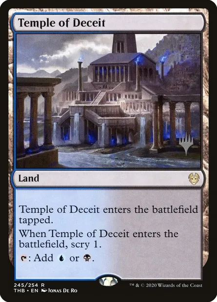 Temple of Deceit, Magic card PTHB 245p — Theros Beyond Death Promos set