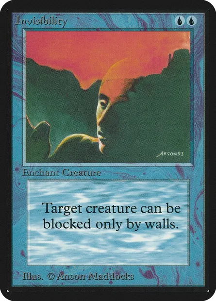 Invisibilité, carte Magic LEA 59 — extension Limited Edition Alpha