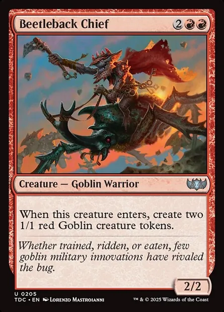 Beetleback Chief, Magic card TDC 205 — Tarkir: Dragonstorm Commander set