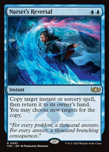 Narset's Reversal, Magic card TDC 92 — Tarkir: Dragonstorm Commander set
