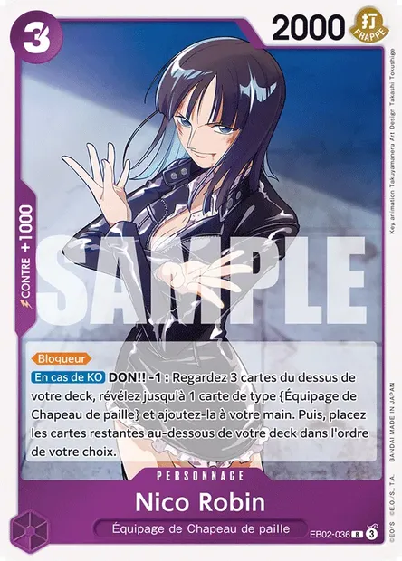 Nico Robin, carte One Piece EB02-036 — extension Anime 25th Collection