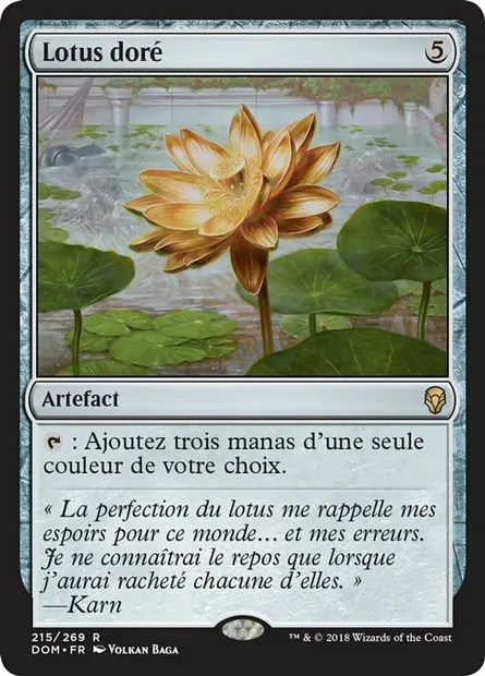 Lotus doré, carte Magic DOM 215 — extension Dominaria