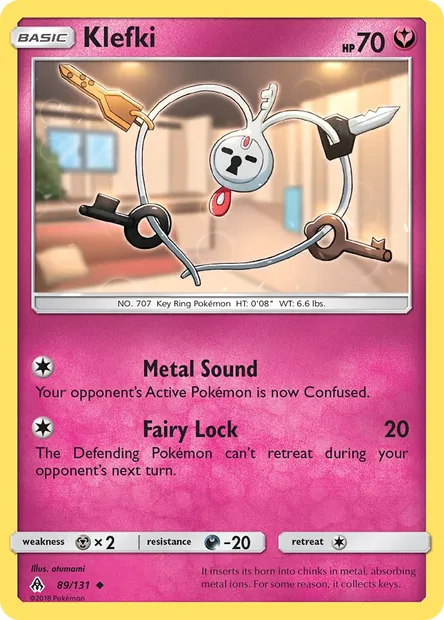 Klefki, Pokémon card FLI 89 — Forbidden Light set