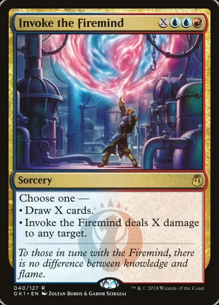 Invoke the Firemind, Magic card GK1 40 — GRN Guild Kit set