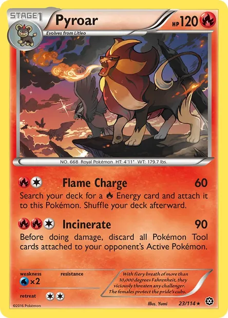 Pyroar, Pokémon card STS 23 — Steam Siege set