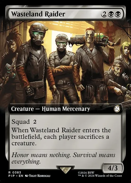 Wasteland Raider, Magic card PIP 383 — Fallout set
