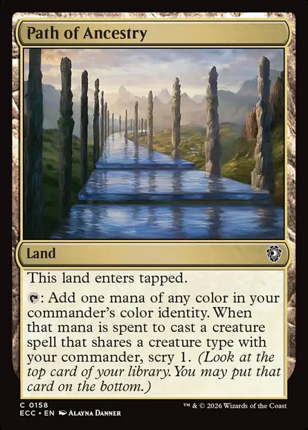 Path of Ancestry, Magic card ECC 158 — Lorwyn Eclipsed Commander set