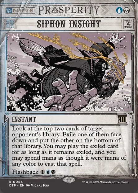 Siphon Insight, Magic card OTP 54 — Breaking News set