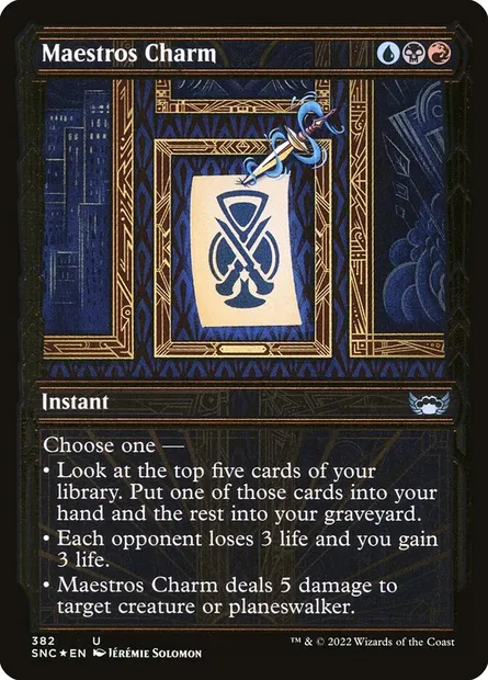 Maestros Charm, Magic card SNC 382 — Streets of New Capenna set