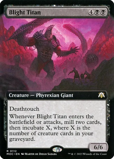 Blight Titan, Magic card MOC 112 — March of the Machine Commander set