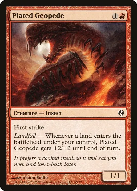 Plated Geopede, Magic card DDI 45 — Duel Decks: Venser vs. Koth set