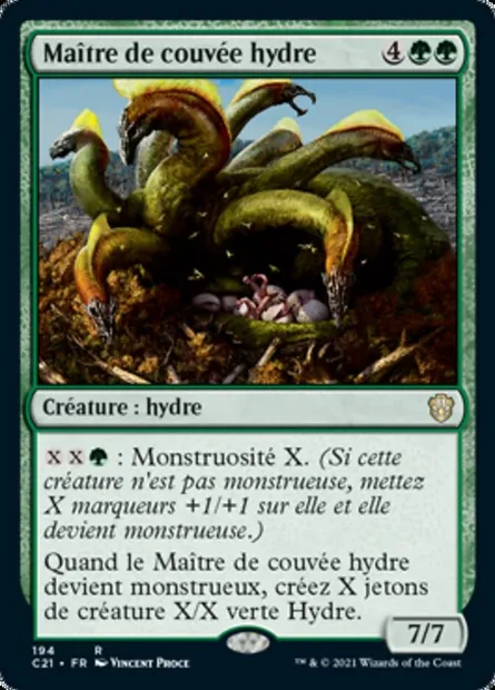 Maître de couvée hydre, carte Magic C21 194 — extension Commander 2021