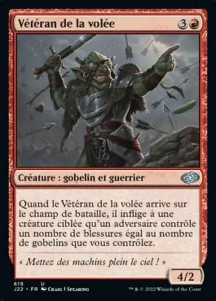 Vétéran de la volée, carte Magic J22 619 — extension Jumpstart 2022