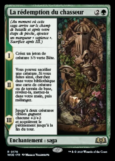 La rédemption du chasseur, carte Magic WOE 176 — extension Wilds of Eldraine