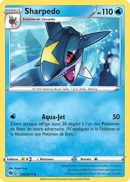 Sharpedo, carte Pokémon CPA 12 — extension La Voie du Maître