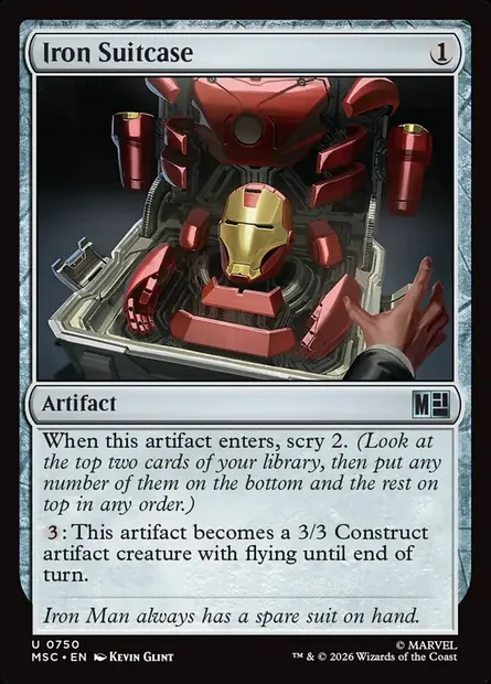 Iron Suitcase, Magic card MSC 750 — Marvel Super Heroes Commander set