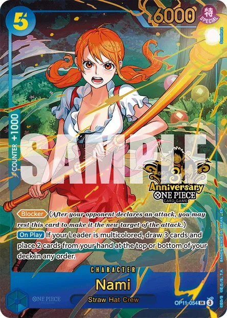 Nami, One Piece card OP11-054 — A FIST OF DIVINE SPEED set