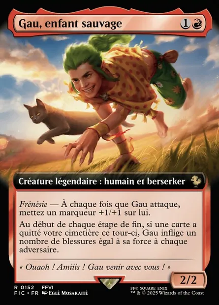 Gau, enfant sauvage, carte Magic FIC 152 — extension Final Fantasy Commander