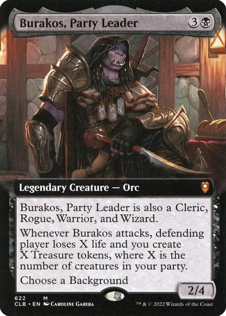 Burakos, Party Leader, Magic card CLB 622 — Commander Legends: Battle for Baldur's Gate set