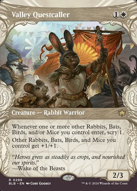 Valley Questcaller, Magic card BLB 299 — Bloomburrow set