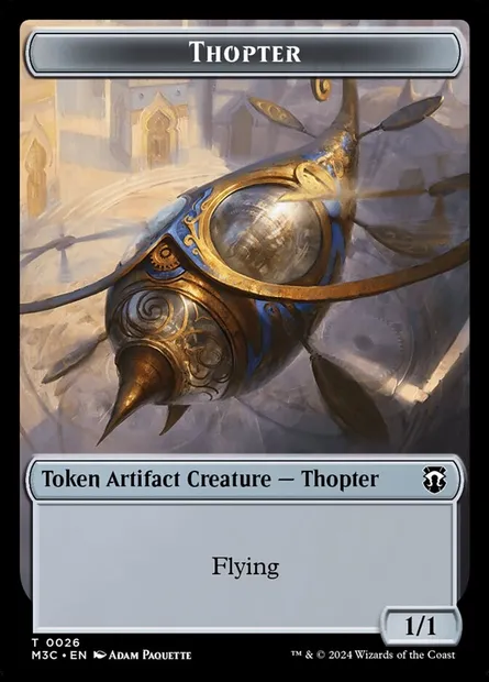 Thopter, carte Magic TM3C 26 — extension Modern Horizons 3 Commander Tokens