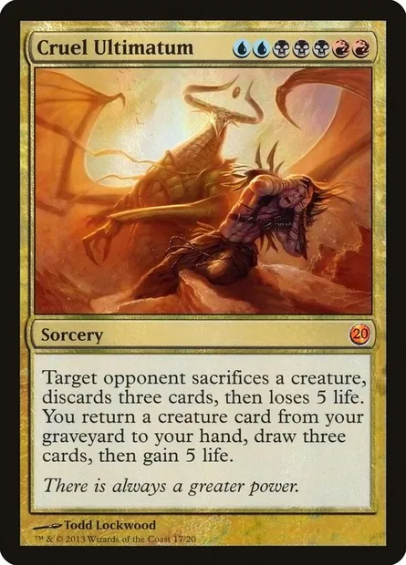 Ultimatum cruel, carte Magic V13 17 — extension From the Vault: Twenty