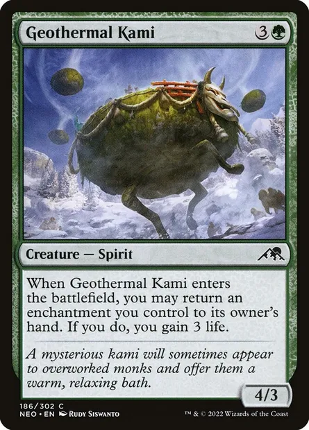 Geothermal Kami, Magic card NEO 186 — Kamigawa: Neon Dynasty set