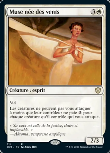 Muse née des vents, carte Magic C21 111 — extension Commander 2021