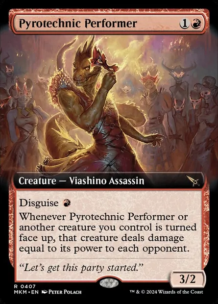 Pyrotechnic Performer, Magic card MKM 407 — Murders at Karlov Manor set
