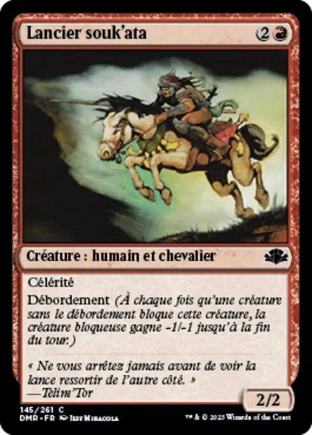 Lancier souk'ata, carte Magic DMR 145 — extension Dominaria Remastered
