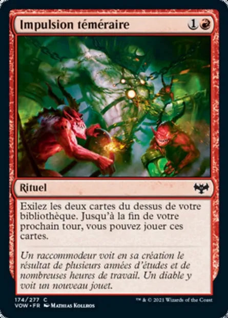 Impulsion téméraire, carte Magic VOW 174 — extension Innistrad : noce écarlate