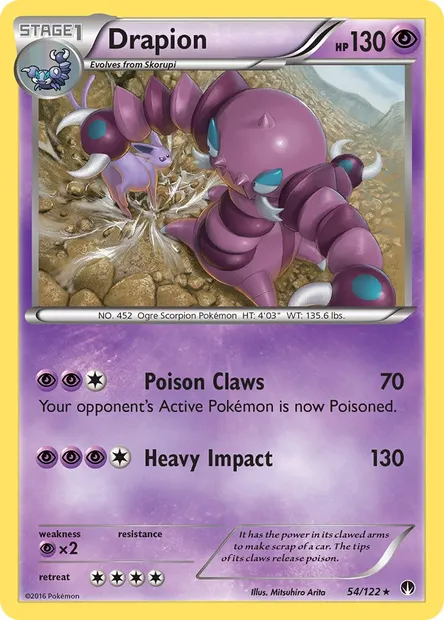 Drapion, Pokémon card BKP 54 — BREAKpoint set