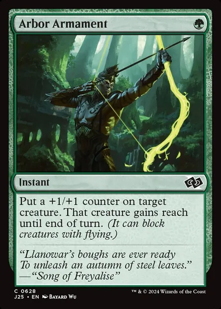 Arbor Armament, Magic card J25 628 — Foundations Jumpstart set
