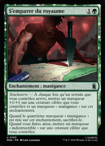 S'emparer du royaume, carte Magic MSH 163 — extension Marvel Super Heroes