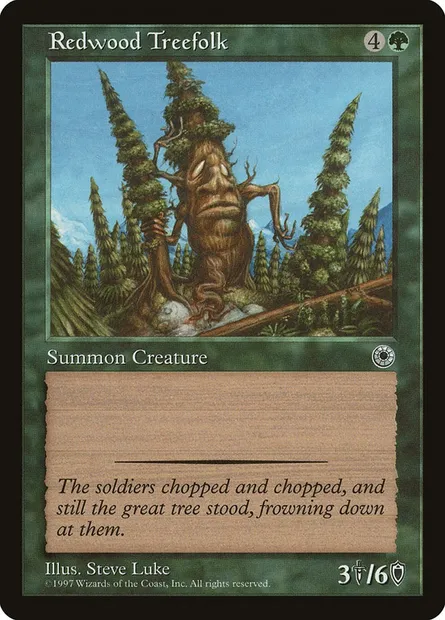 Redwood Treefolk, Magic card POR 183 — Portal set
