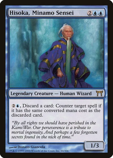 Hisoka, Minamo Sensei, Magic card CHK 66 — Champions of Kamigawa set