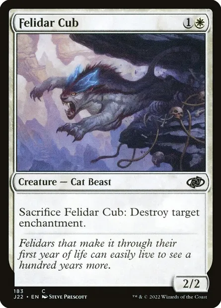 Felidar Cub, Magic card J22 183 — Jumpstart 2022 set