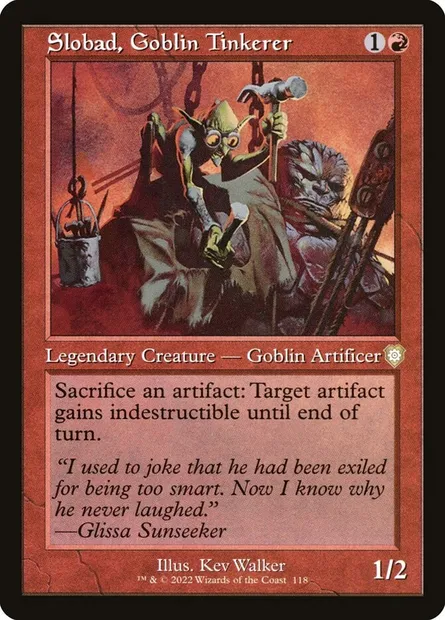 Slobad, Goblin Tinkerer, Magic card BRC 118 — The Brothers' War Commander set