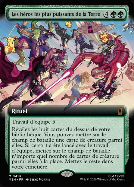 Les héros les plus puissants de la Terre, carte Magic MSH 413 — extension Marvel Super Heroes