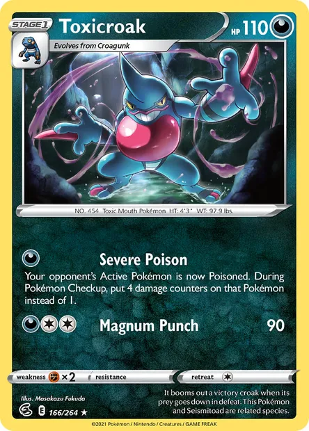 Toxicroak, Pokémon card FST 166 — Fusion Strike set