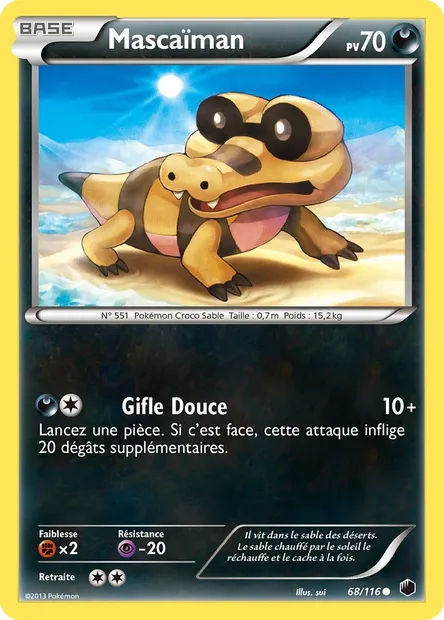Mascaïman, carte Pokémon PLF 68 — extension Glaciation Plasma