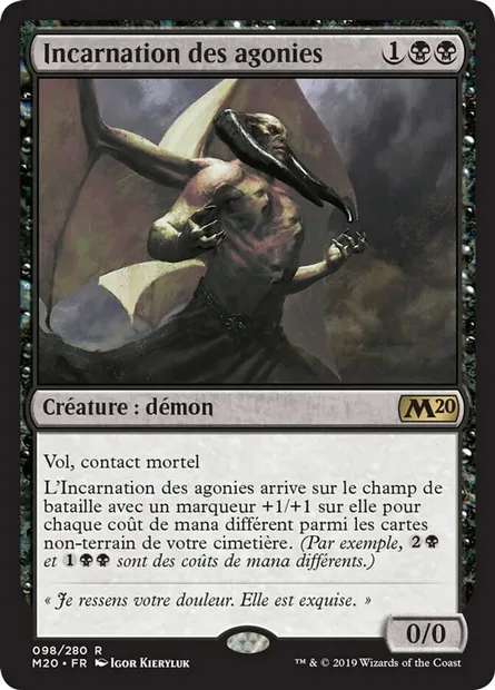 Incarnation des agonies, carte Magic M20 98 — extension Core Set 2020