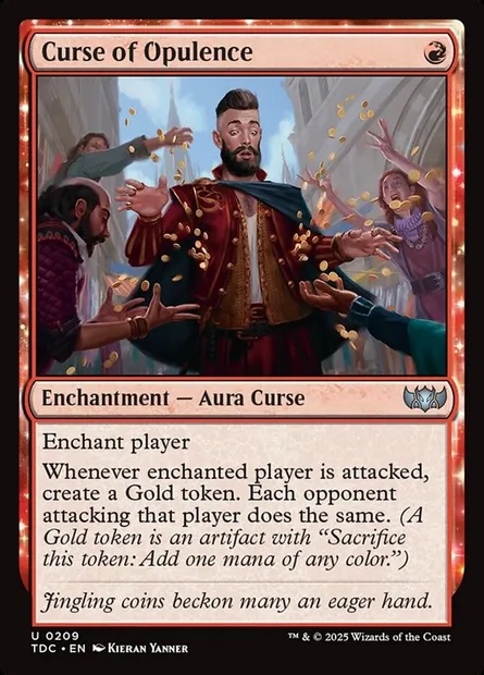 Curse of Opulence, Magic card TDC 209 — Tarkir: Dragonstorm Commander set
