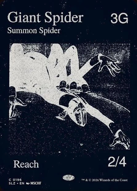 Giant Spider, Magic card SLZ 196 — The Zeta Set set