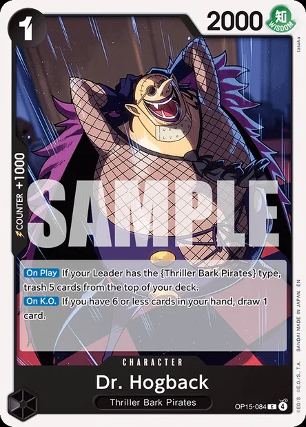 Dr. Hogback, One Piece card OP15-084 — ADVENTURE ON KAMI’S ISLAND set